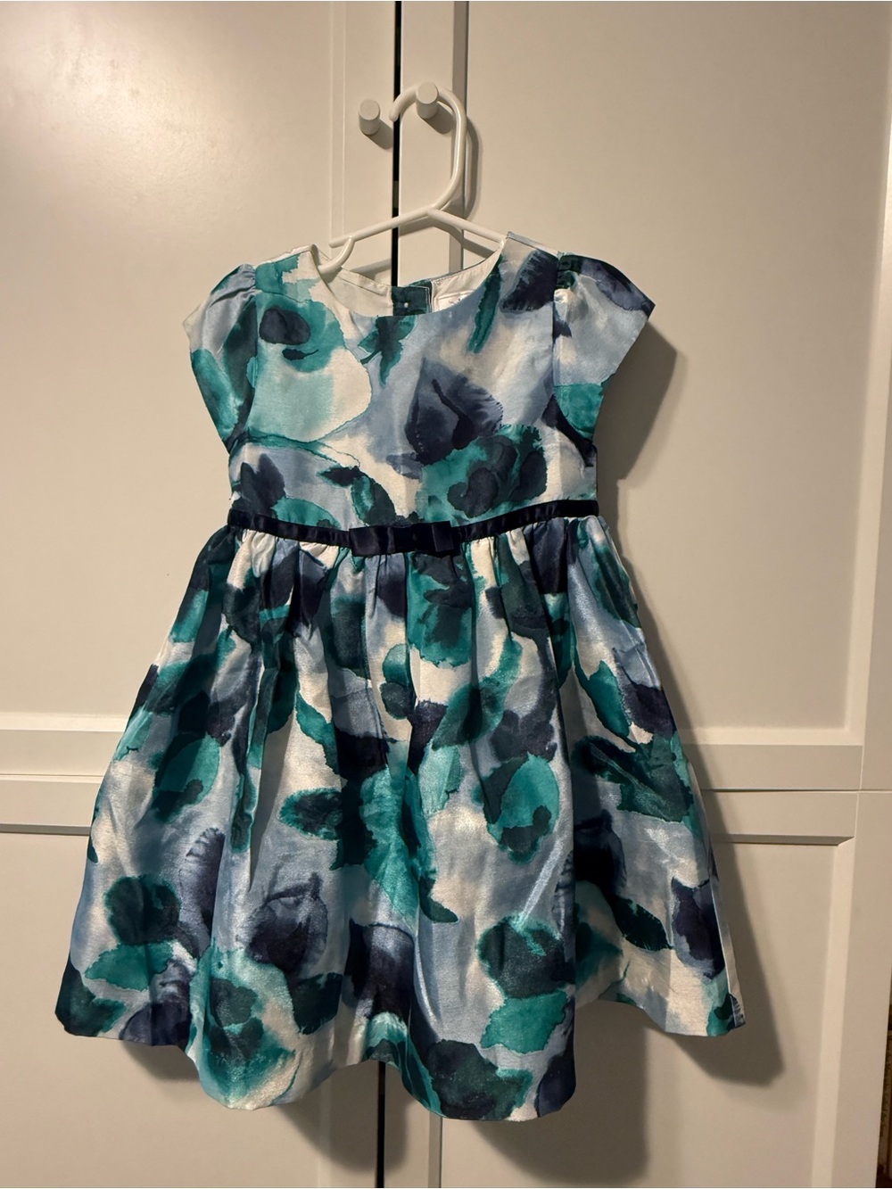 Gymboree Girls' Teal & Navy Floral Party Dress
